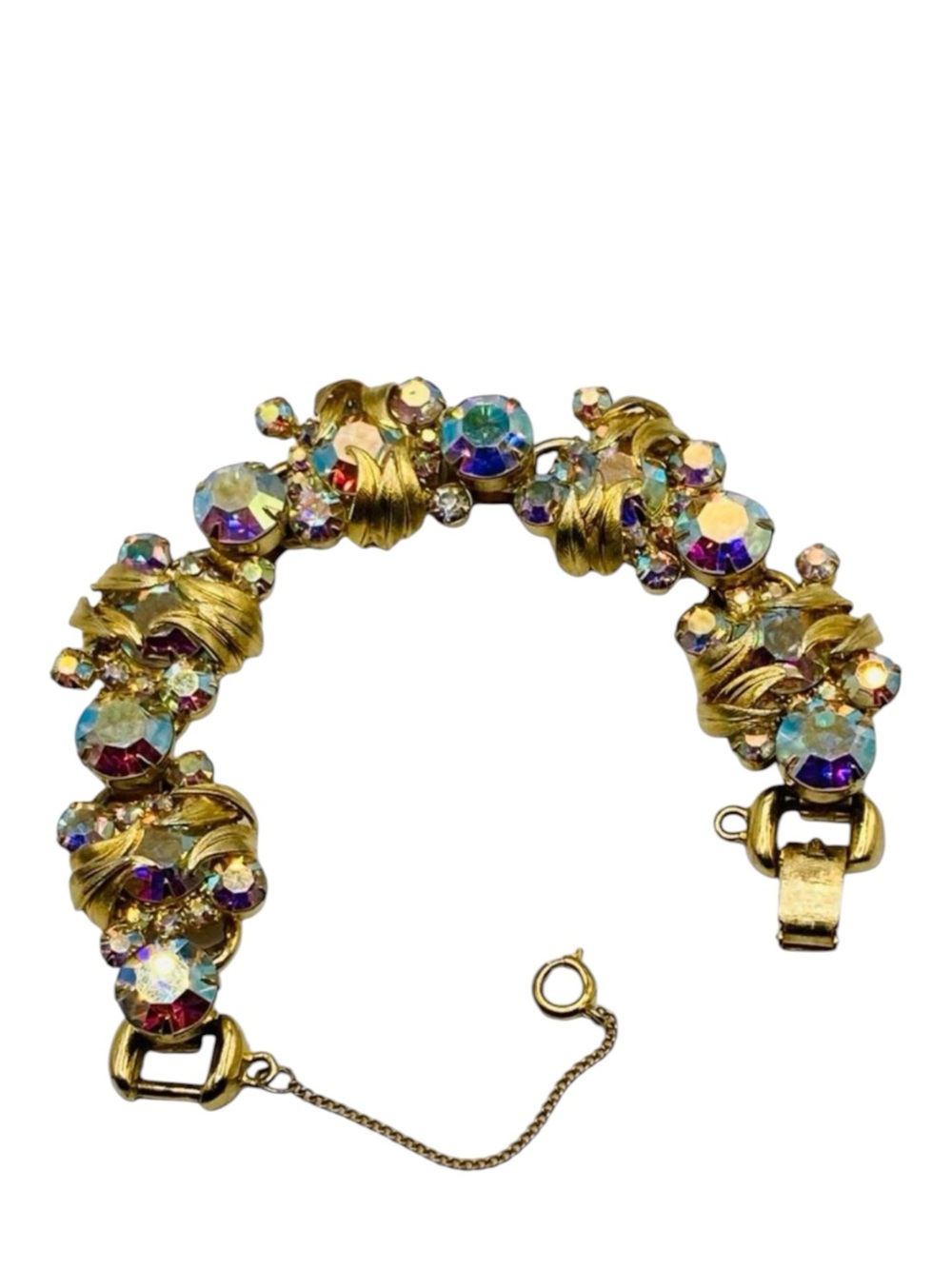 Fabulous Vintage Juliana D&E AB Rhinestone Venus Flame Bracelet